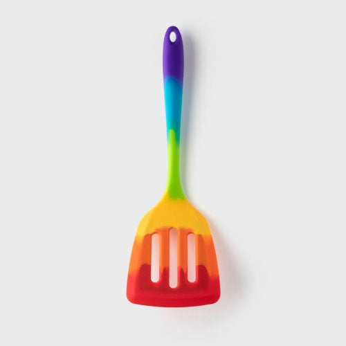 Taylors Eye Witness Rainbow Silicone Wide Slotted Turner 30cm