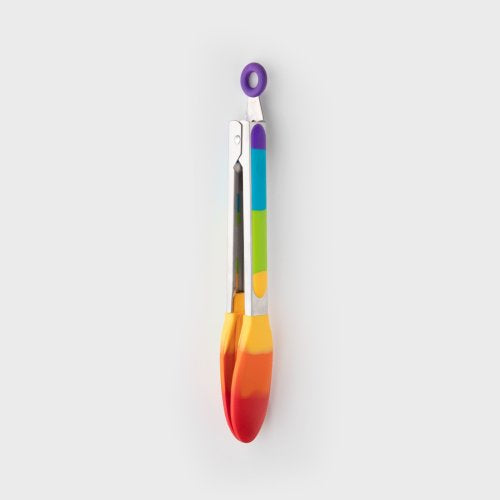 Taylors Eye Witness Rainbow Silicone & Stainless Steel Tongs