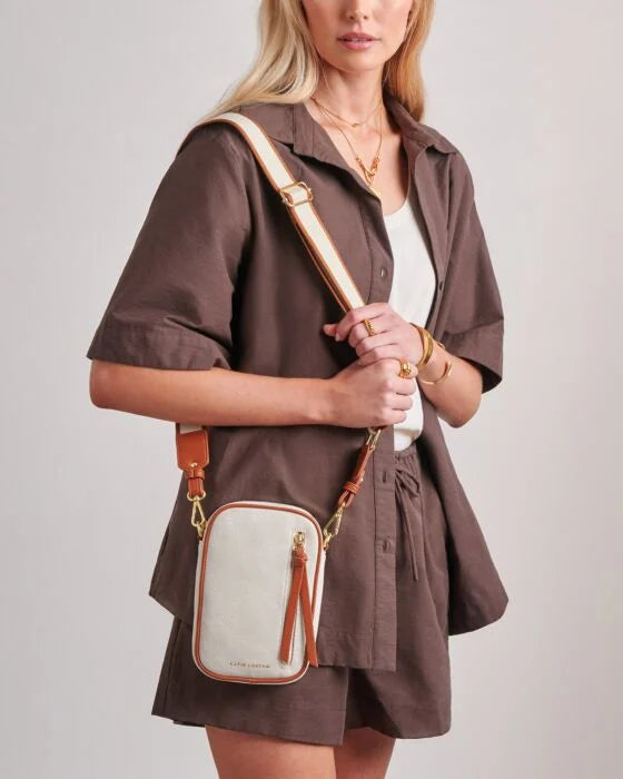 Katie Loxton Hallie Small Crossbody Bag Canvas/Cognac