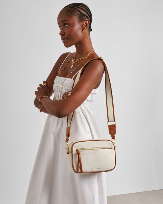 Katie Loxton Hallie Crossbody Bag Canvas/Cognac