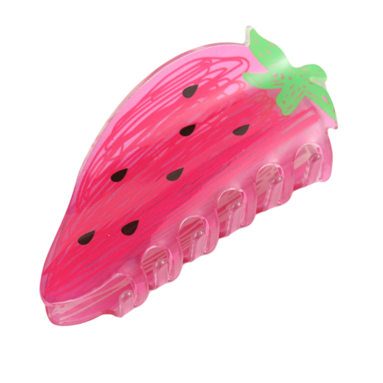 Red Cuckoo Strawberry Hair Claw Clip Large