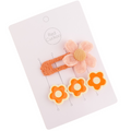 Flowers Hair Clips Pack Of 2 Orange