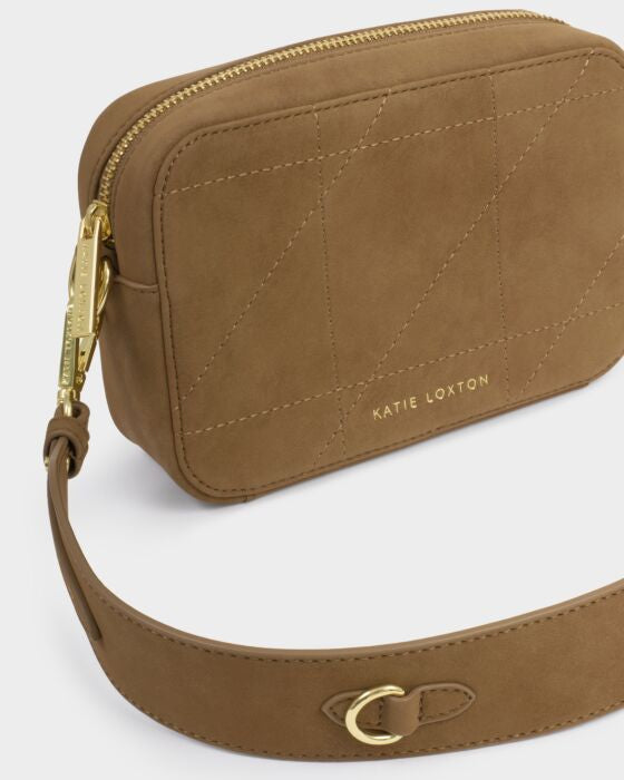 Katie Loxton Avery Small Crossbody Bag Caramel Quilted
