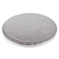 Culpitt Single Thick Round Turn Edge Silver Fern Cake Board 8”