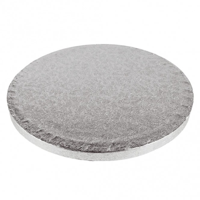 Culpitt Single Thick Round Turn Edge Silver Fern Cake Board 8”