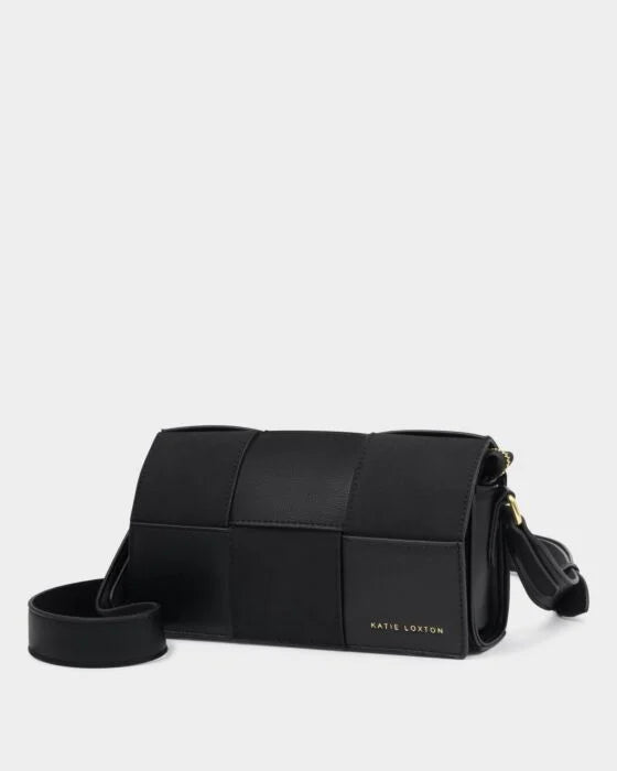 Katie Loxton Taya Crossbody Bag Black/Black Suedette