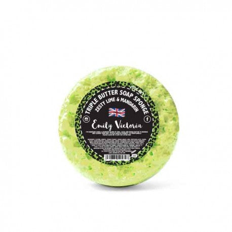 Emily Victoria Zesty Lime And Mandarin Triple Butter Soap Sponge