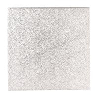 Culpitt Single Thick Square Turn Edge Silver Fern Cake Board 12”