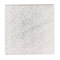 Culpitt Single Thick Square Turn Edge Silver Fern Cake Board 6"