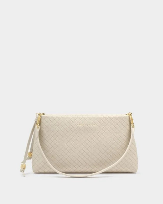 Katie Loxton Nova Small Shoulder Bag Oyster Woven