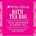 wild Olive Bath Tea Bag Rose Geranium And Green Tea