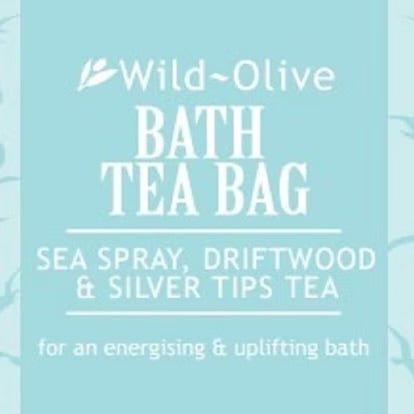 Wild Olive Bath Tea Bag Sea Spray Driftwood And Silver Tips Tea
