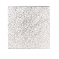 Culpitt Standard 14'' Square Individually Wrapped Silver Cake Boards