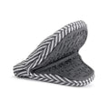 Zeal Hot Grab Oven Mitt Silicone and Fabric Dark Grey Stripe