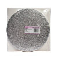 8" Round Silver Cake Drum Board & White Cake Box Combo