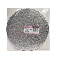 14" Round Silver Cake Drum Board & White Cake Box Combo