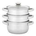 Judge Essentials Steamer 3 Tier Glass Lid 18cm
