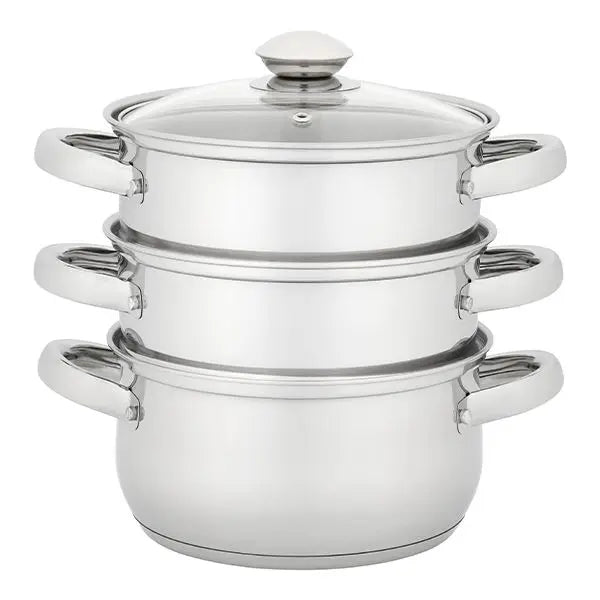 Judge Essentials Steamer 3 Tier Glass Lid 18cm