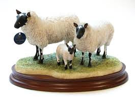 Border Fine Arts Beulah Ram Ewe and Lamb