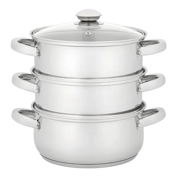 Judge Essentials Steamer 3 Tier Glass Lid 20cm