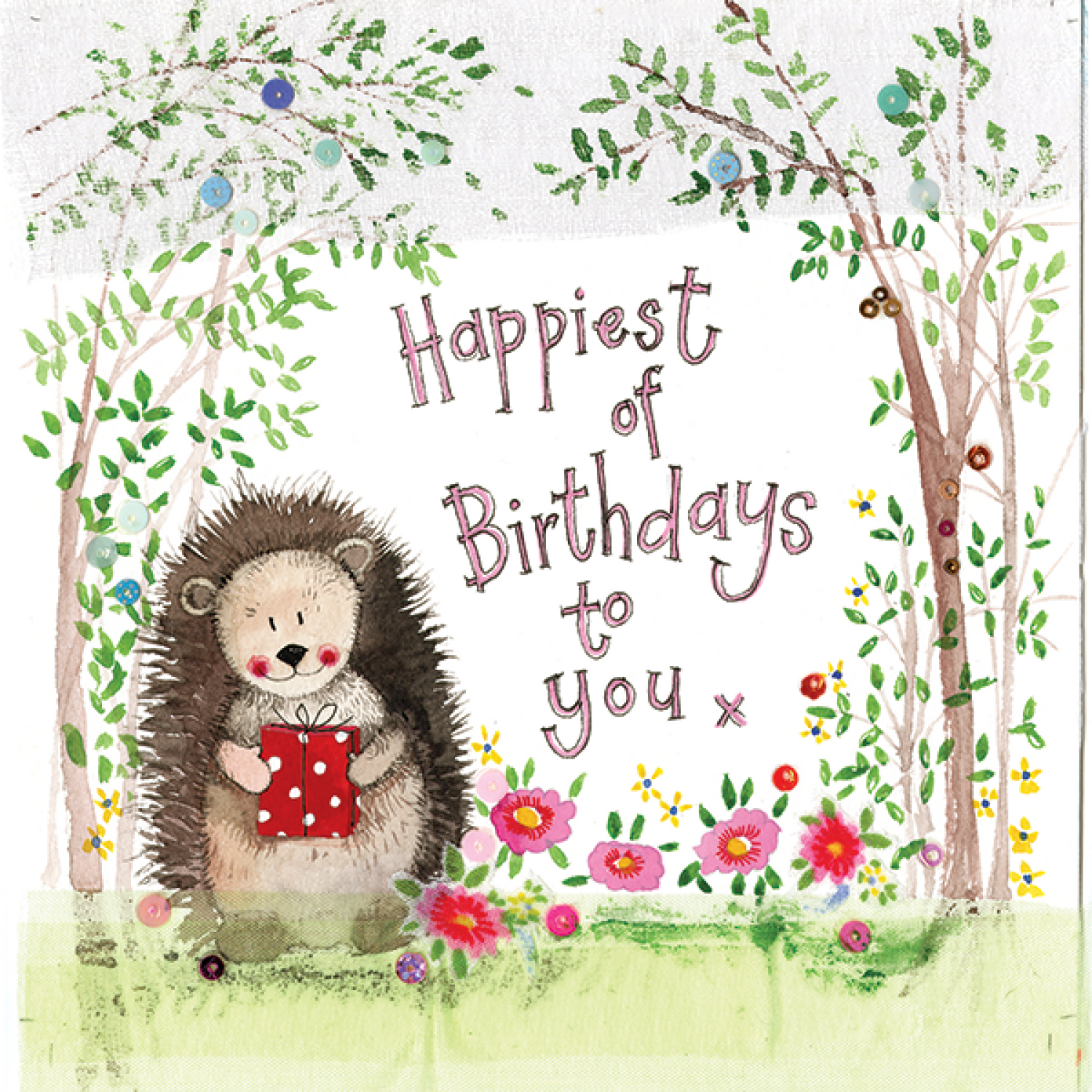 Alex Clark Card Hedgehog Birthday