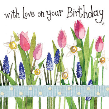 Alex Clark Card Spring Flowers Birthday