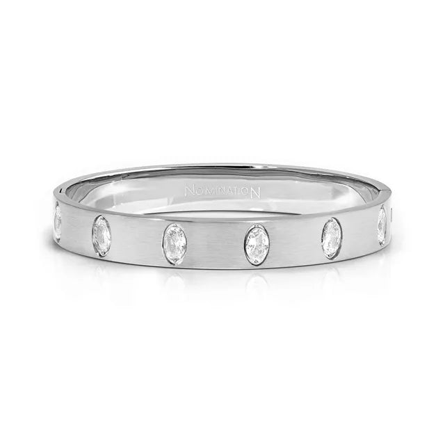 Nomination PRETTY BANGLES WIDE BRACLET, SATIN FINISH WITH CZ 029358/001