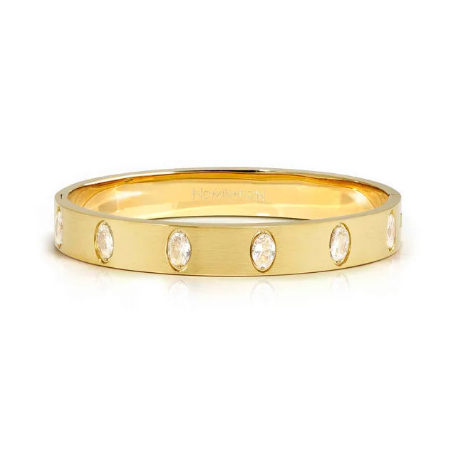 Nomination PRETTY BANGLES WIDE BRACLET, SATIN FINISH WITH CZ 029537/020