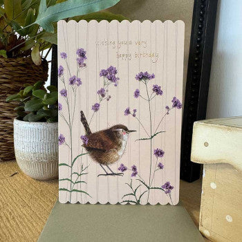 Alex Clark Card Wren And Verbena Birthday