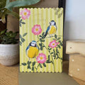 Alex Clark Card Blue Tit And Rose Birthday