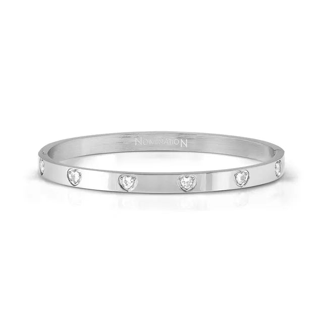 Nomination PRETTY BANGLES BRACELET, WHITE HEART CZ 029528/001