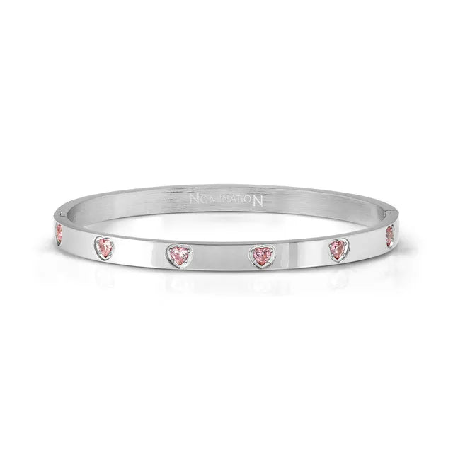 Nomination PRETTY BANGLES BRACELET, PINK HEART CZ 029529/002