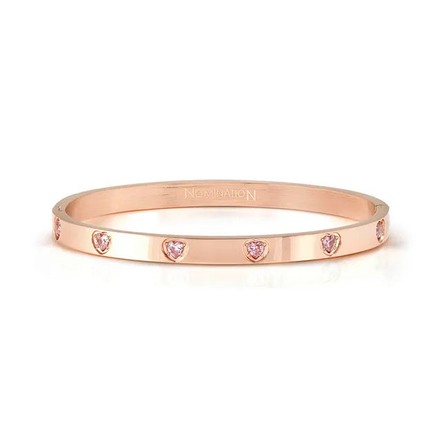 Nomination PRETTY BANGLES BRACELET, PINK HEART CZ 029529/044