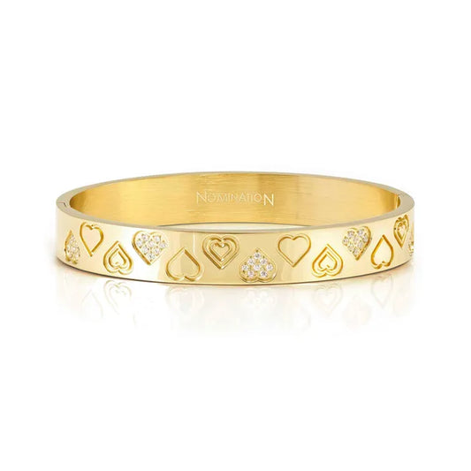 Nomination WIDE PRETTY BANGLES BRACELET, HEARTS YELLOW PVD 029540/006