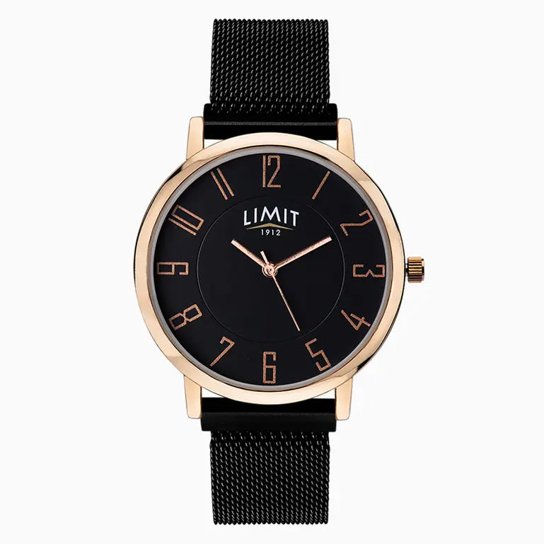 Limit Black Mesh Strap Watch