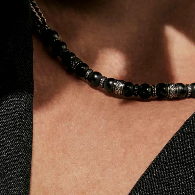 Nomination MANVISION STEEL NECKLACE WITH NATURAL STONES 133026/051
