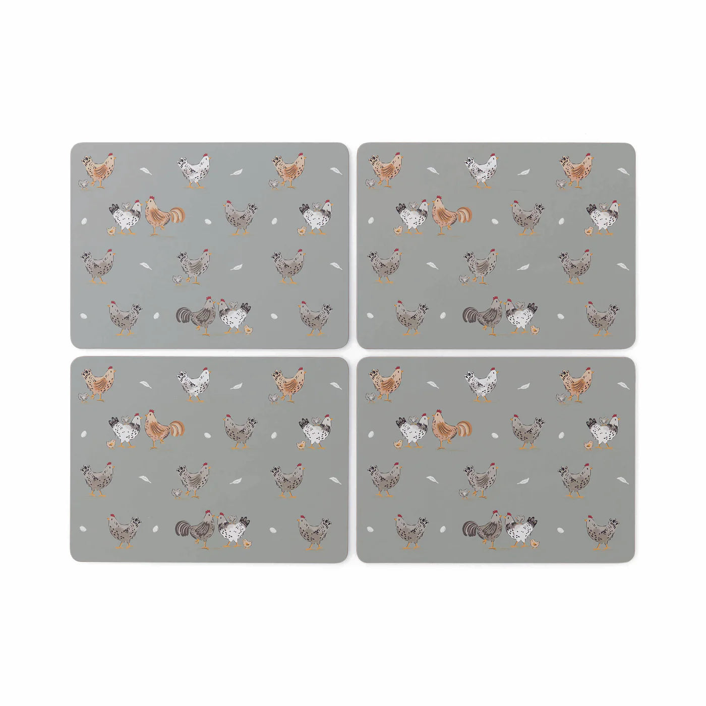 Cooksmart Hen House Lane Set Of 4 Placemats