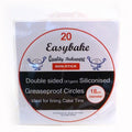 N J Products Easybake Greaseproof Circles 20 Pack Siliconised Double Sided