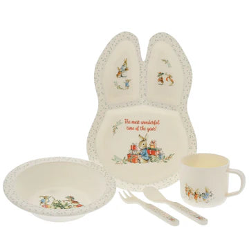 Enesco Peter Rabbit Christmas Dinner Set