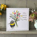 Alex Clark Bee And Flowers Birthday Greetings Card
