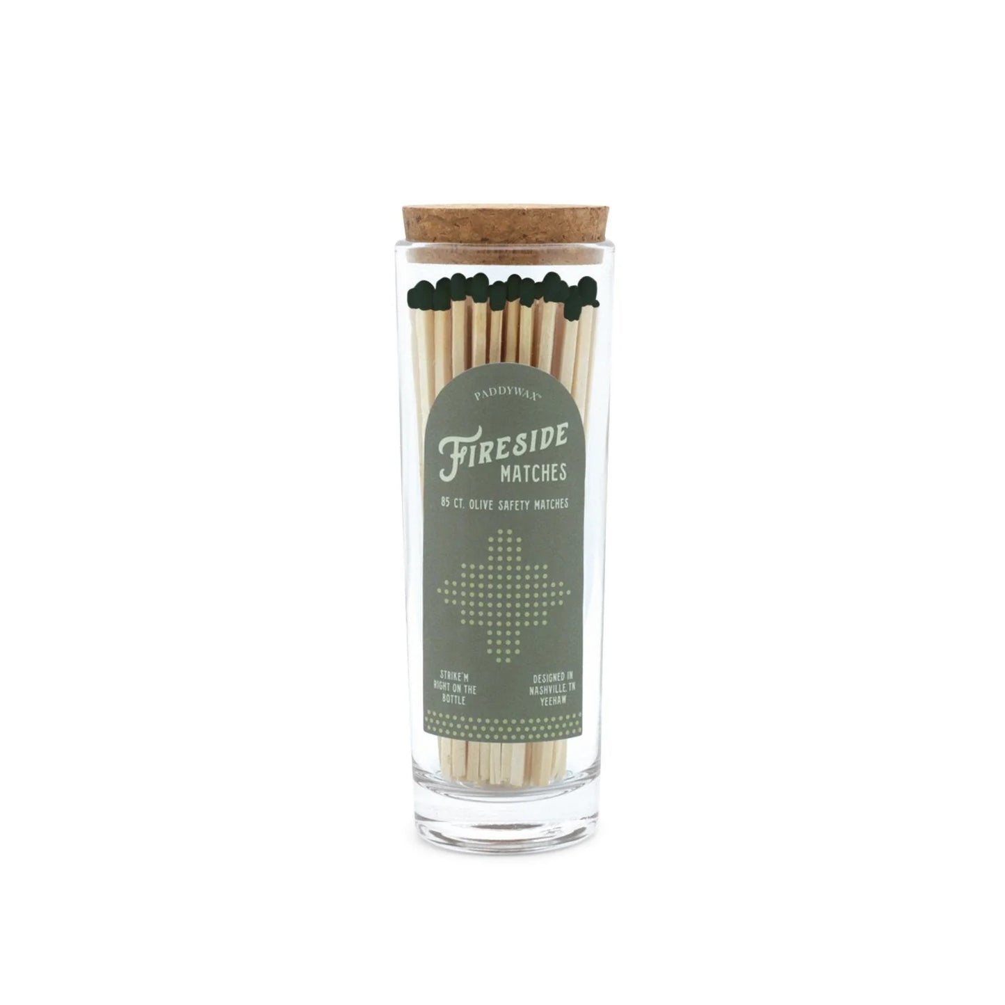 Designworks Fireside Safety Matches 13.5cm Tall Olive Green Tip