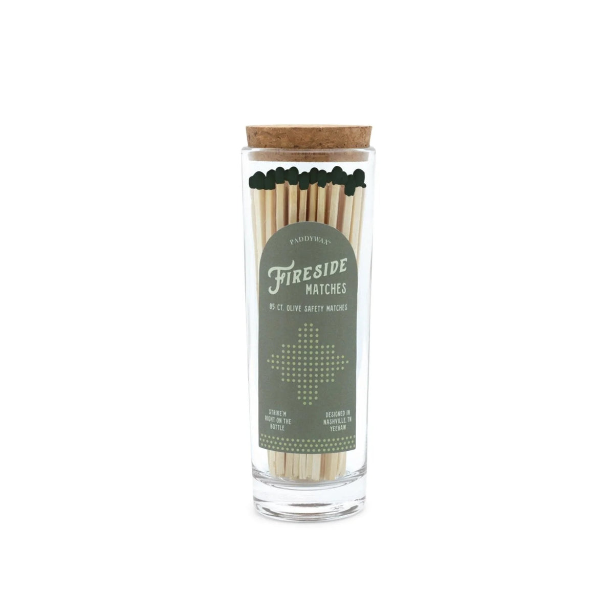 Designworks Fireside Safety Matches 13.5cm Tall Olive Green Tip