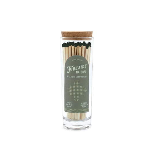Designworks Fireside Safety Matches 13.5cm Tall Olive Green Tip