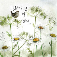 Alex Clark Thinking of You Wren Card