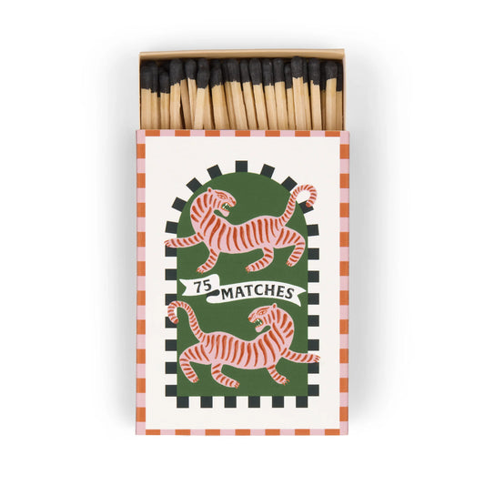 Designworks A Dopo Boxed Matches 9.6cm Tall Tiger Black 75 Matches