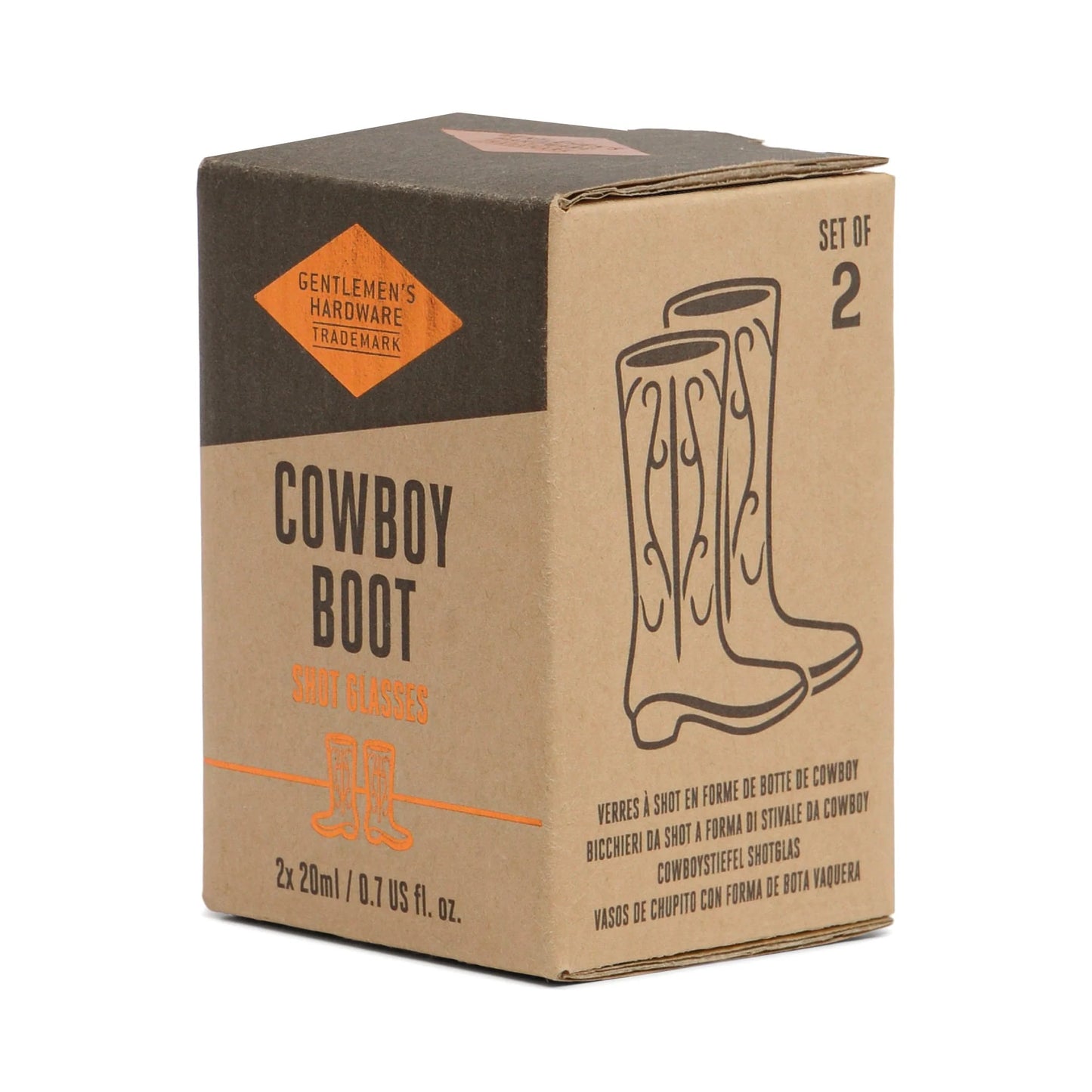 Designworks Cowboy Boot Shot Glasses Set Of 2