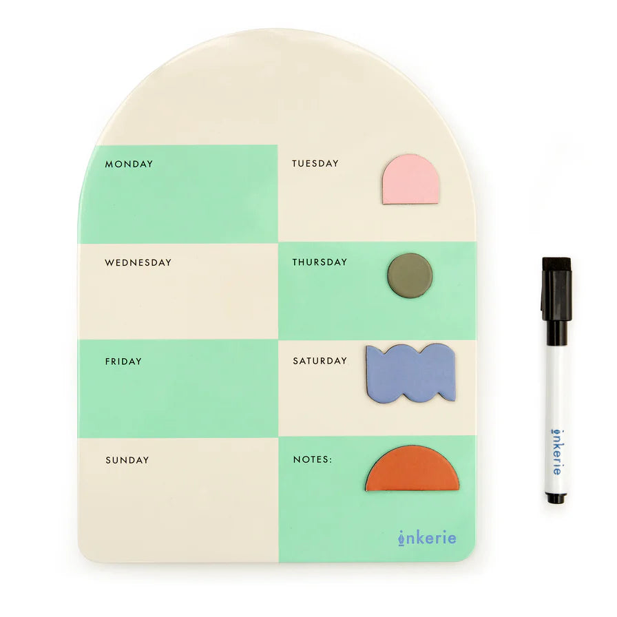 Kikkerland Magnetic Dryerase Weekly Memo Board