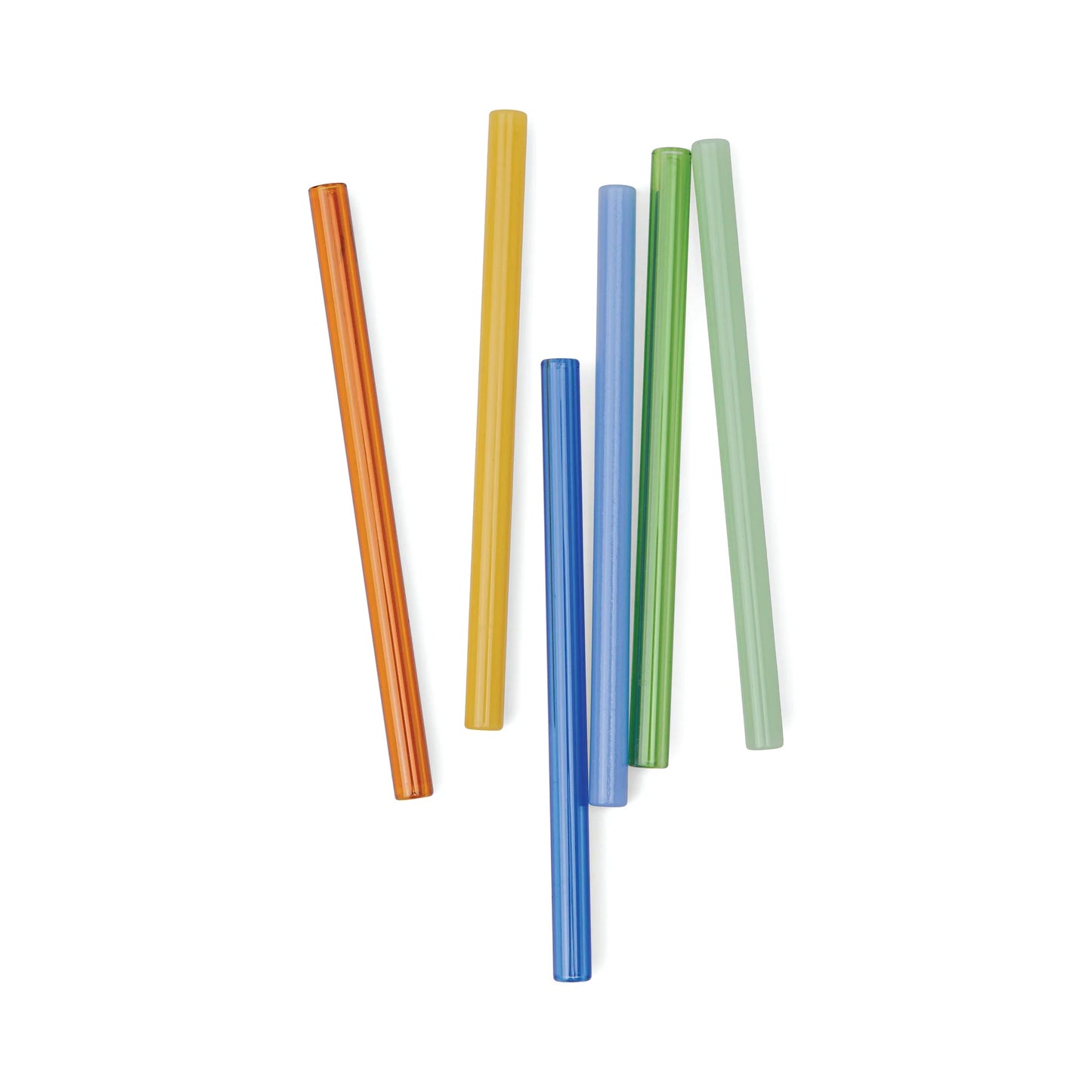 Designworks The Whistler Coloured Glass Straws Set Of 6