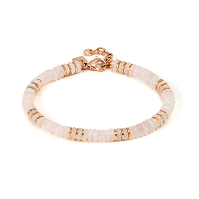 Nomination INSTINCSTYLE infinity Bracelet In Steel Pink Finish And Natural Stones Black Onyx 027938/102