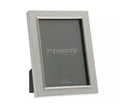 Impressions Faux Grey Wood And Silver Frame 5x7